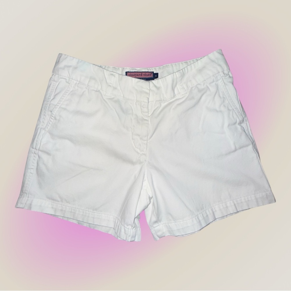 Vineyard Vines White Women's Cotton Bermuda Shorts